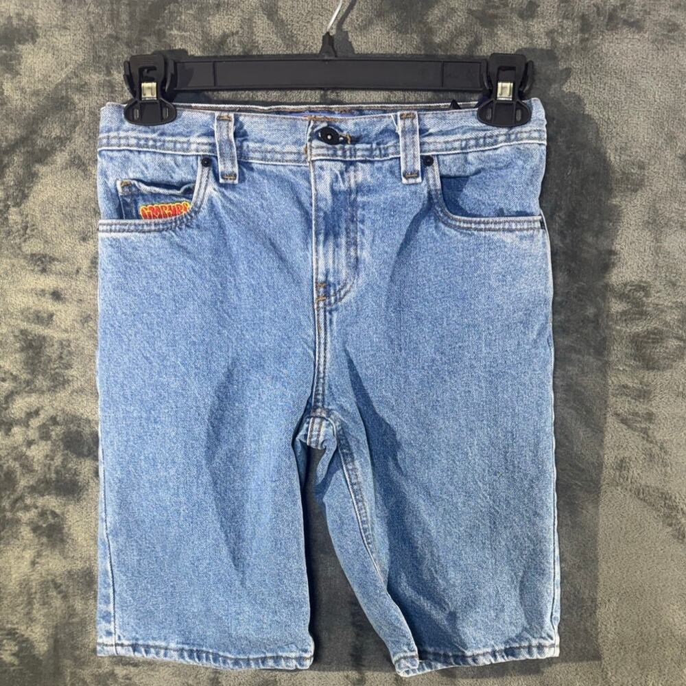 Empyre Kids Loose Fit Blue Denim Skate Shorts Jorts Size 26 Style 453253